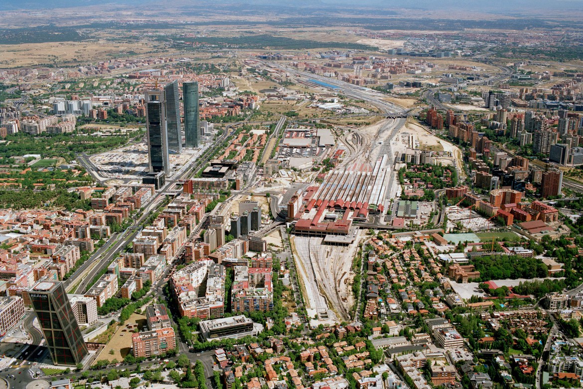 Vistas aéreas de la de la actuación Distrito Castellana Norte